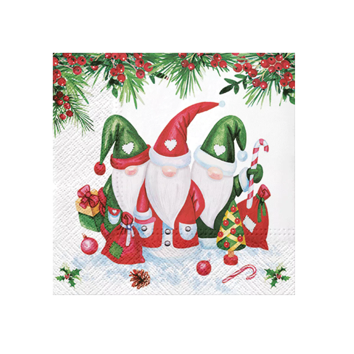 Christmas Gnomes Paper Napkins | PAW SDL230500