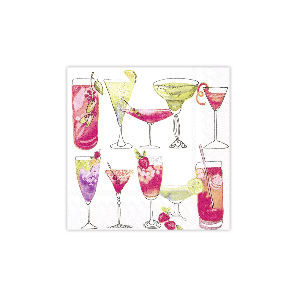 Sweet Cocktails (White) Cocktail Napkins | IHR C701890