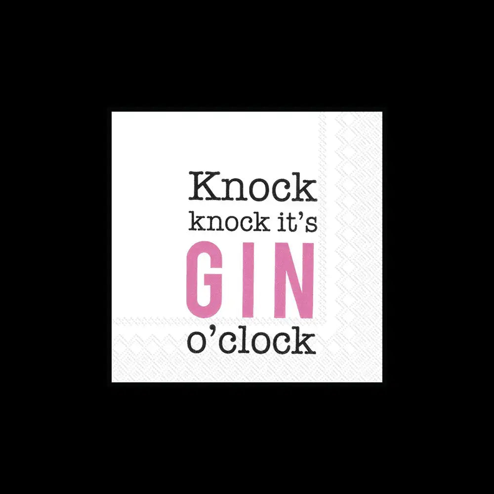 Knock, Knock, It's Gin O'Clock | Cocktail Napkins | IHR C798855