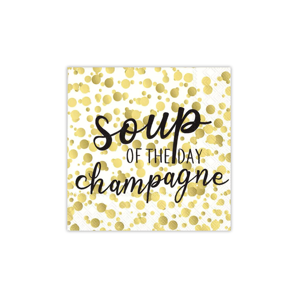 Soup of the Day (Gold) Cocktail Napkins | IHR C894009