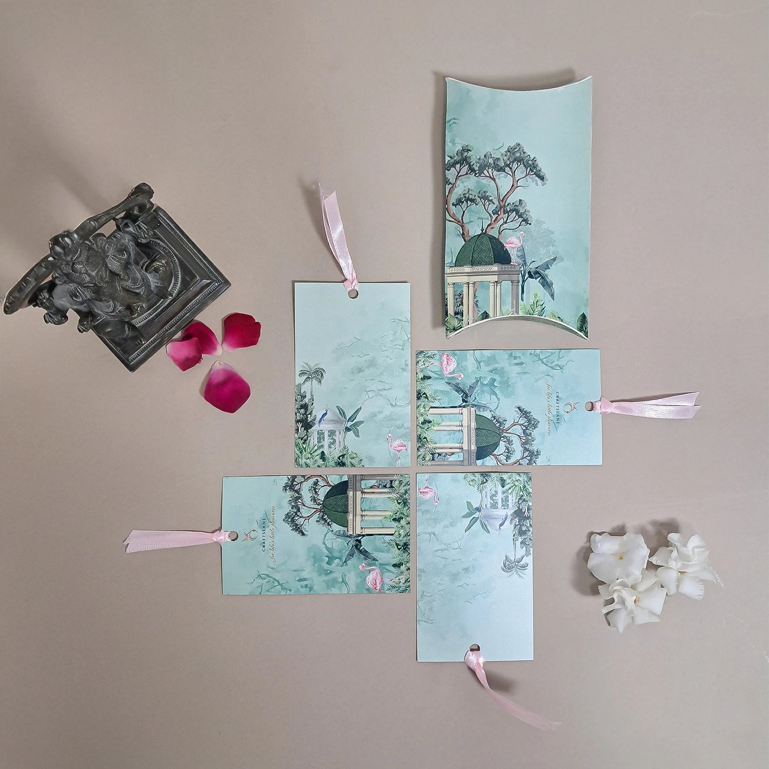 Flamingo Whispers Gift Tags in a Pillow Pack