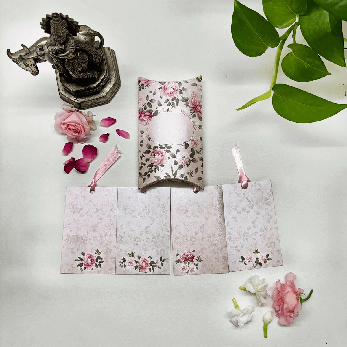 Pink Peonies Gift Tags in a Pillow Pack