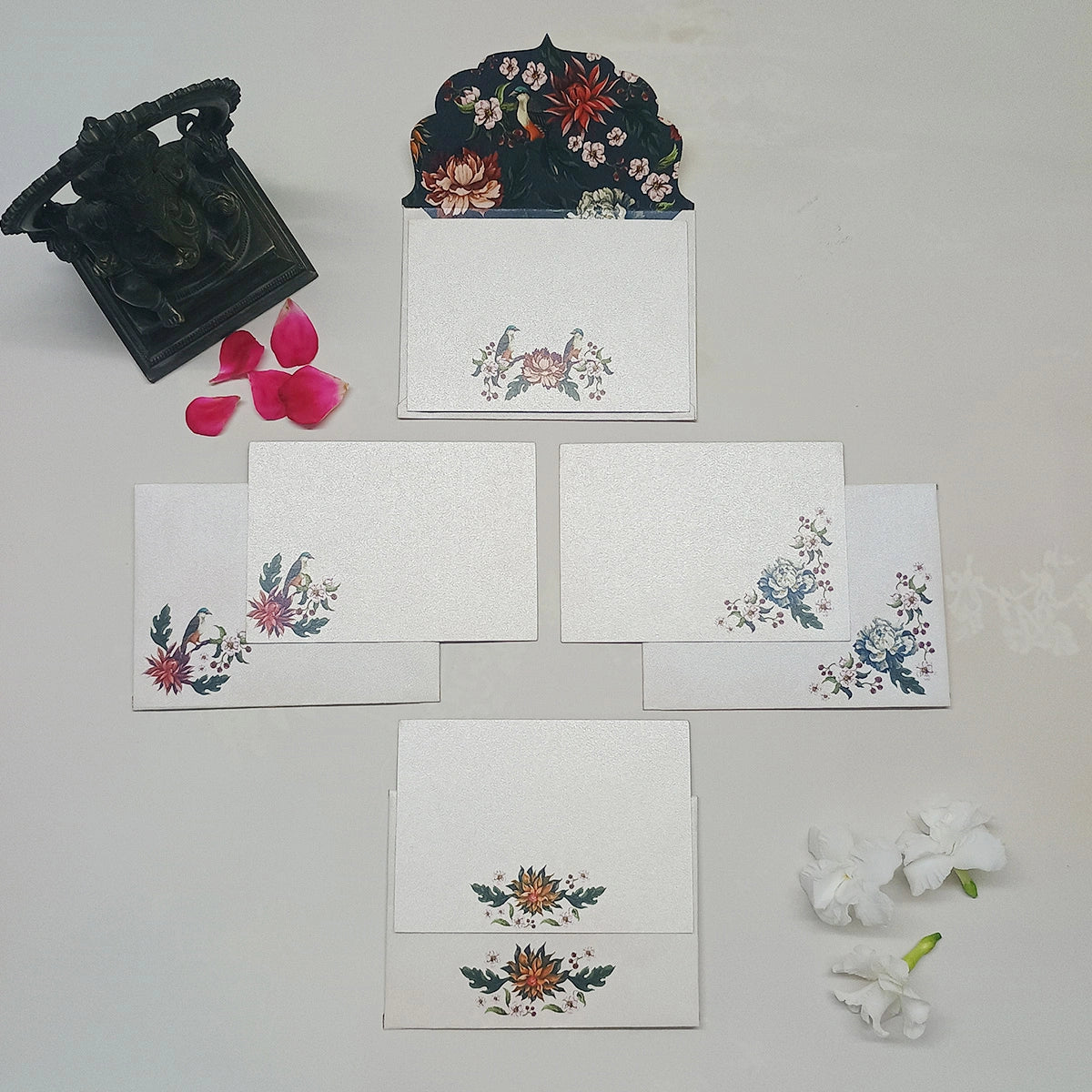 Autumn Flowers Small Note Cards with Envelopes