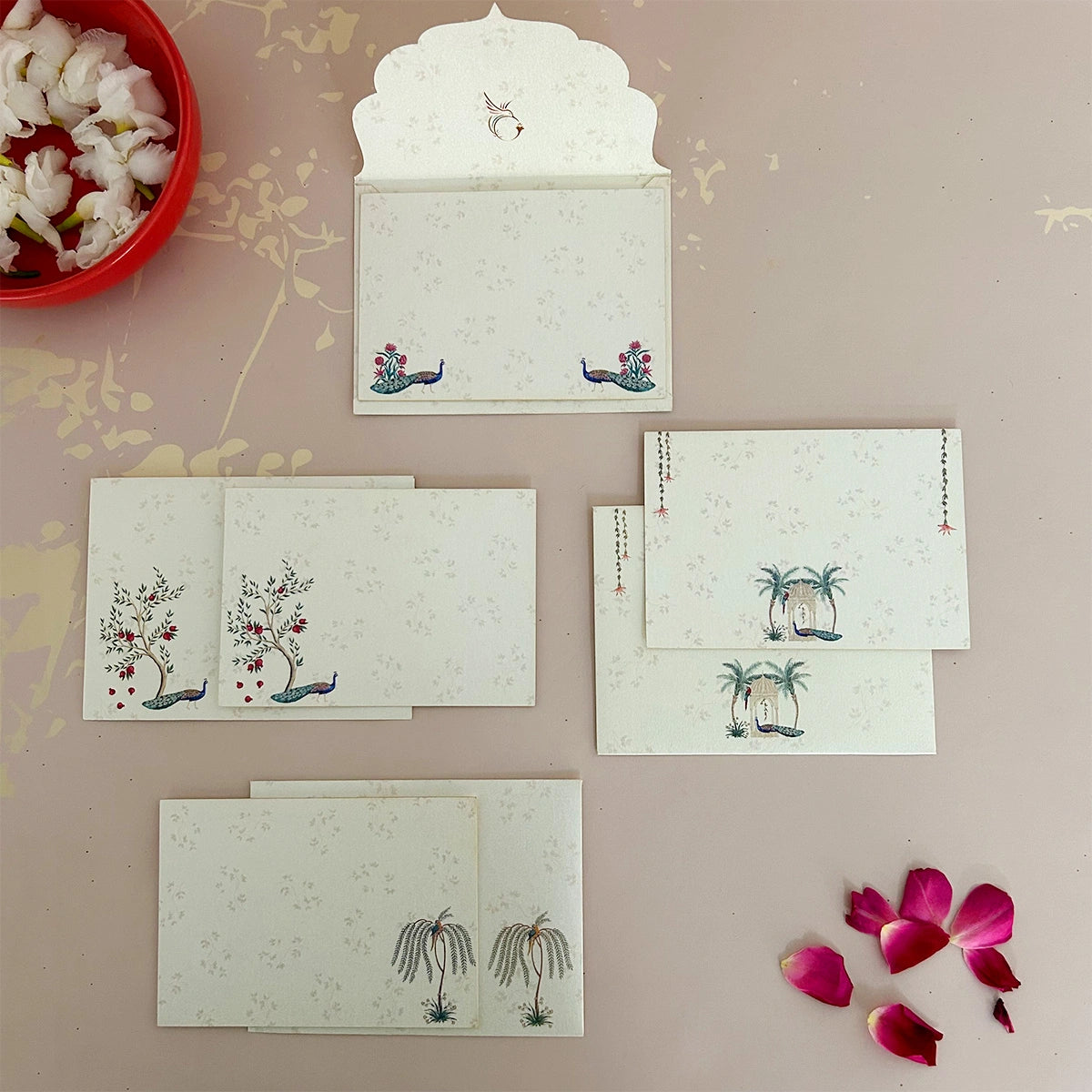 Mughal Gardens Small Note Cards with Envelopes