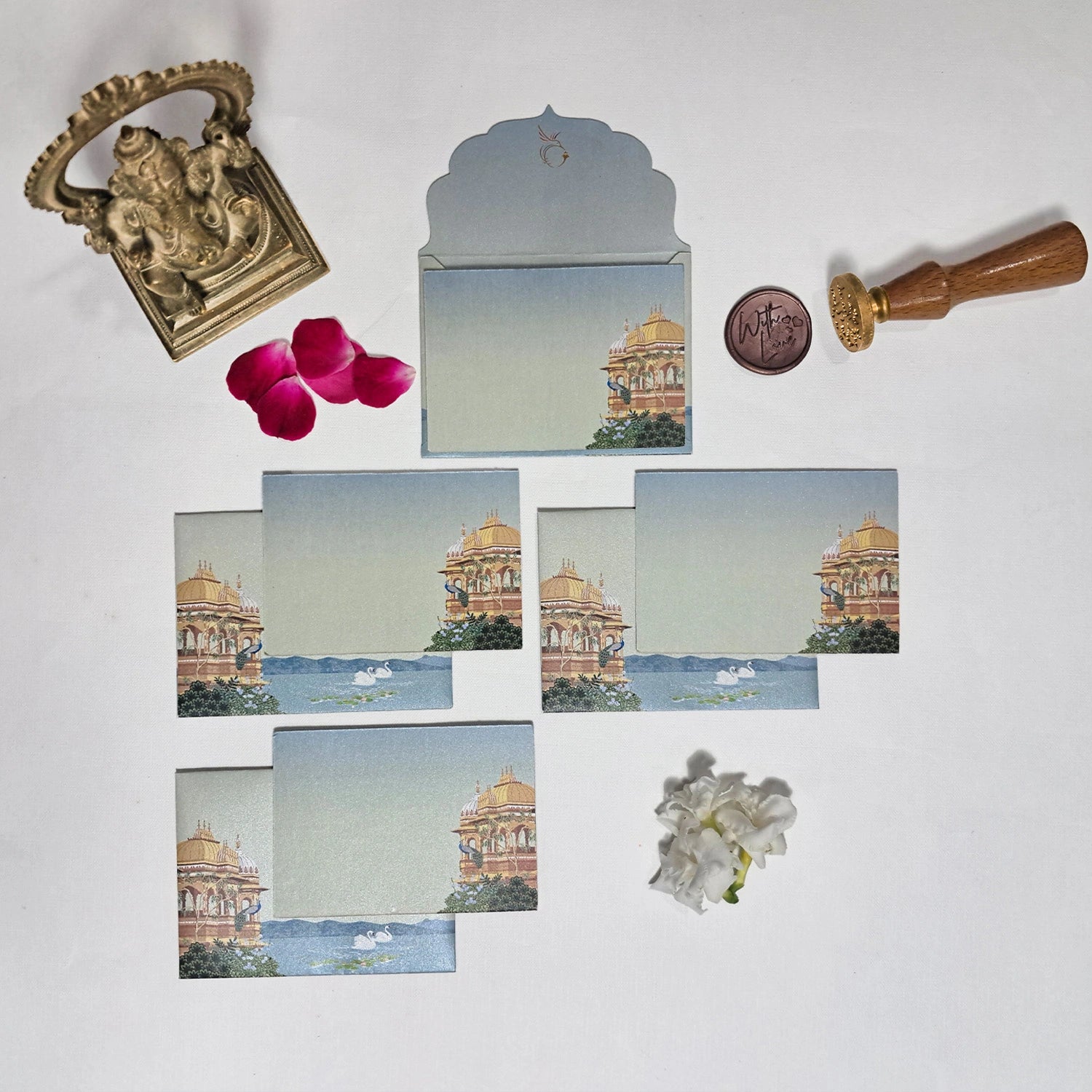 Swan Serenade Small Note Cards with Envelopes