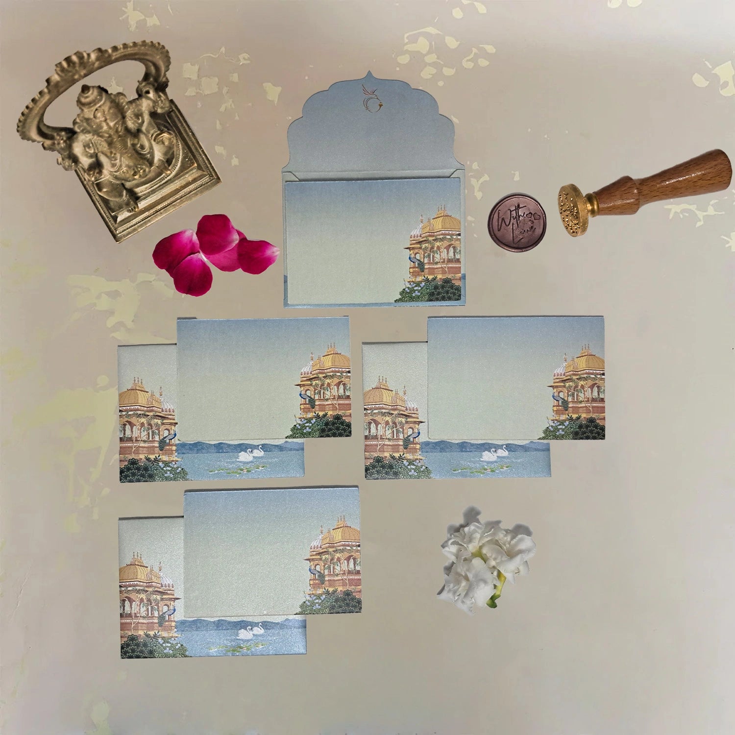 Swan Serenade Small Note Cards with Envelopes