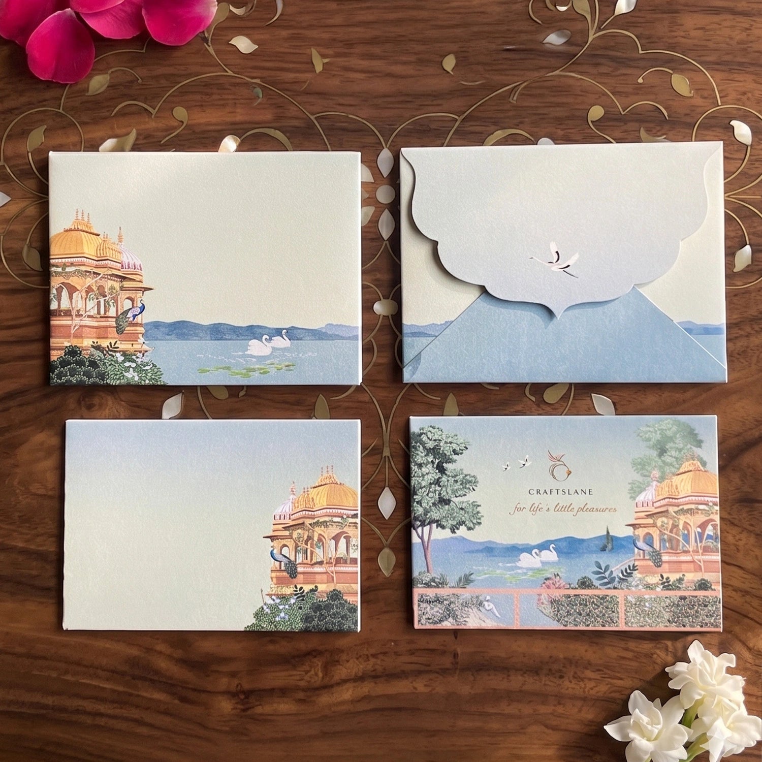 Swan Serenade Small Note Cards with Envelopes