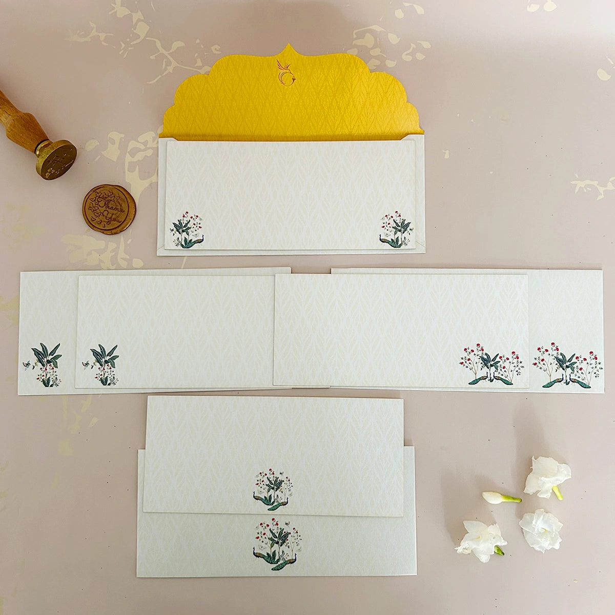 Dancing in the Garden Shagun Cards with Envelopes
