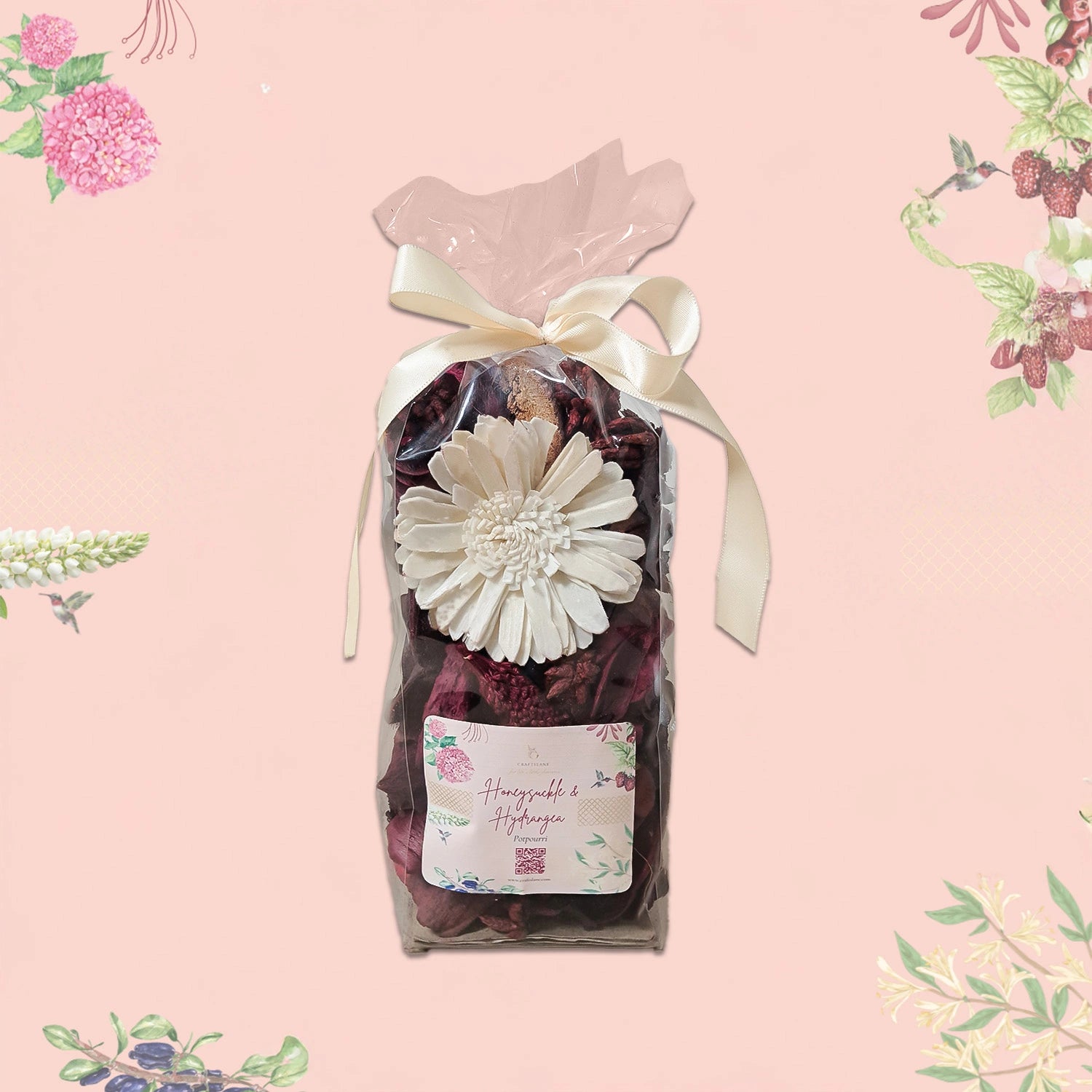 Honeysuckle & Hydrangea Luxury Potpourri (100 gms)