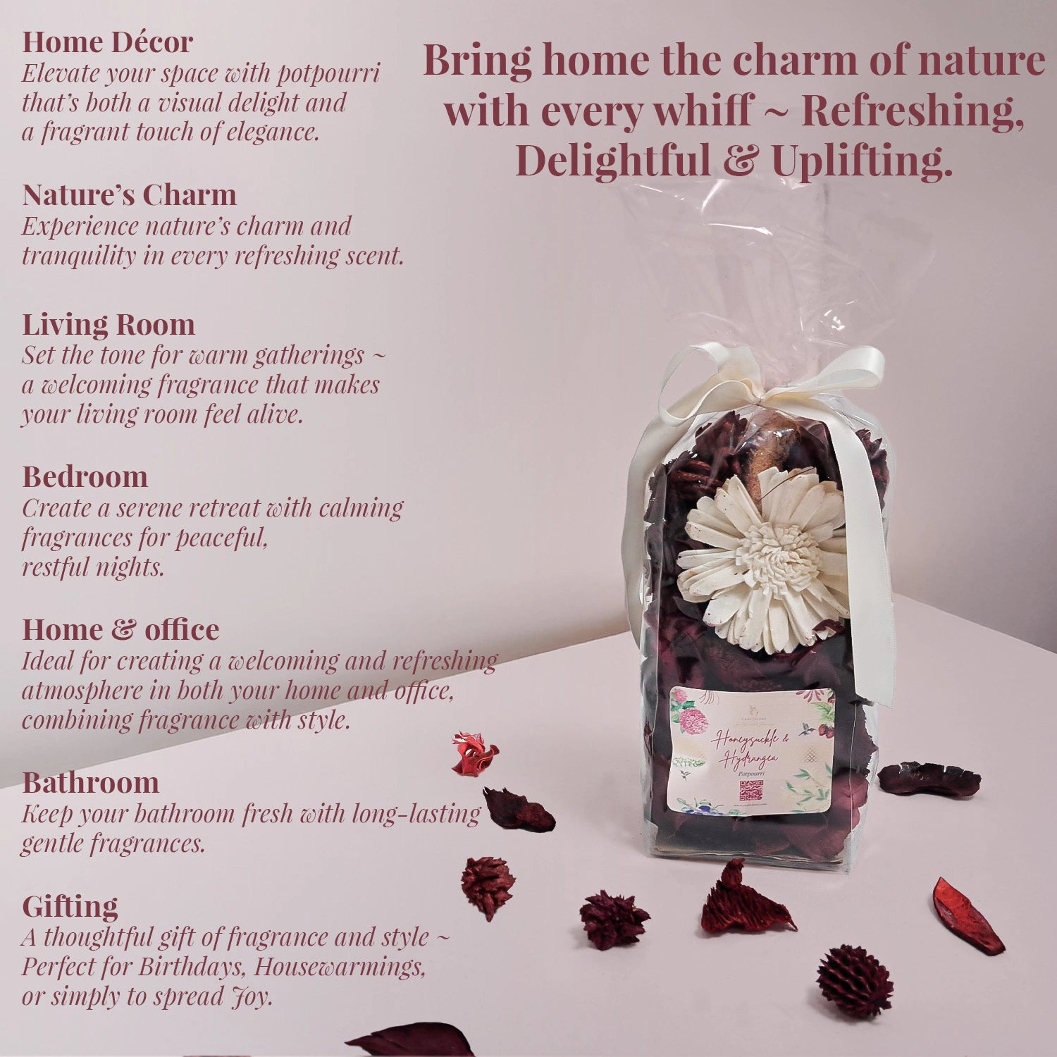 Honeysuckle & Hydrangea Luxury Potpourri (100 gms)