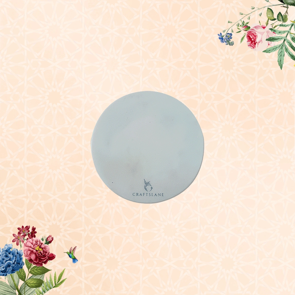 Quirky Brew Round Marble Coasters Set of 4 | Table Coasters