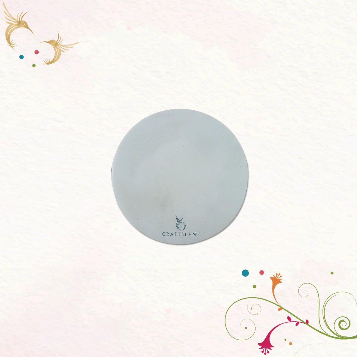 Sip & Smile Round Marble Coasters Set of 4