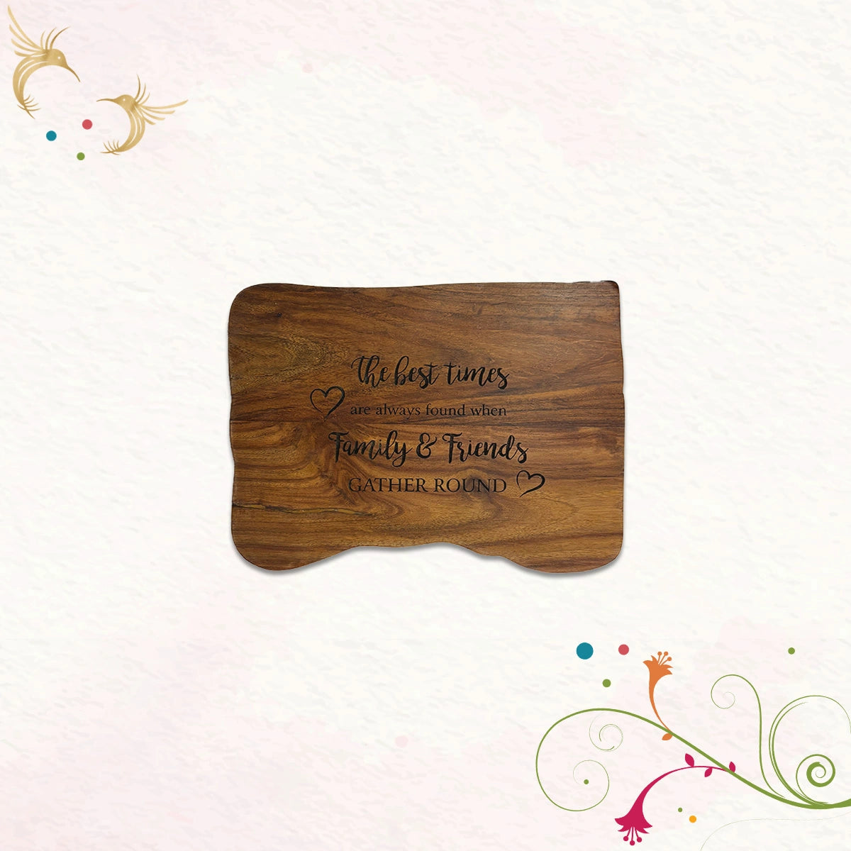 The best times... Sheesham Wood Small Cheese Board | Craftslane