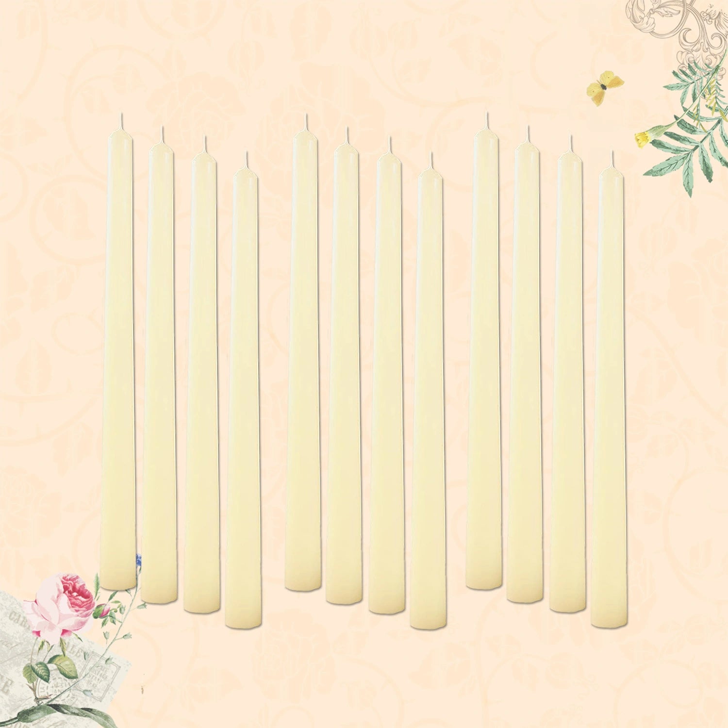 10" Premium Taper Candles (Set of 12) | Ivory