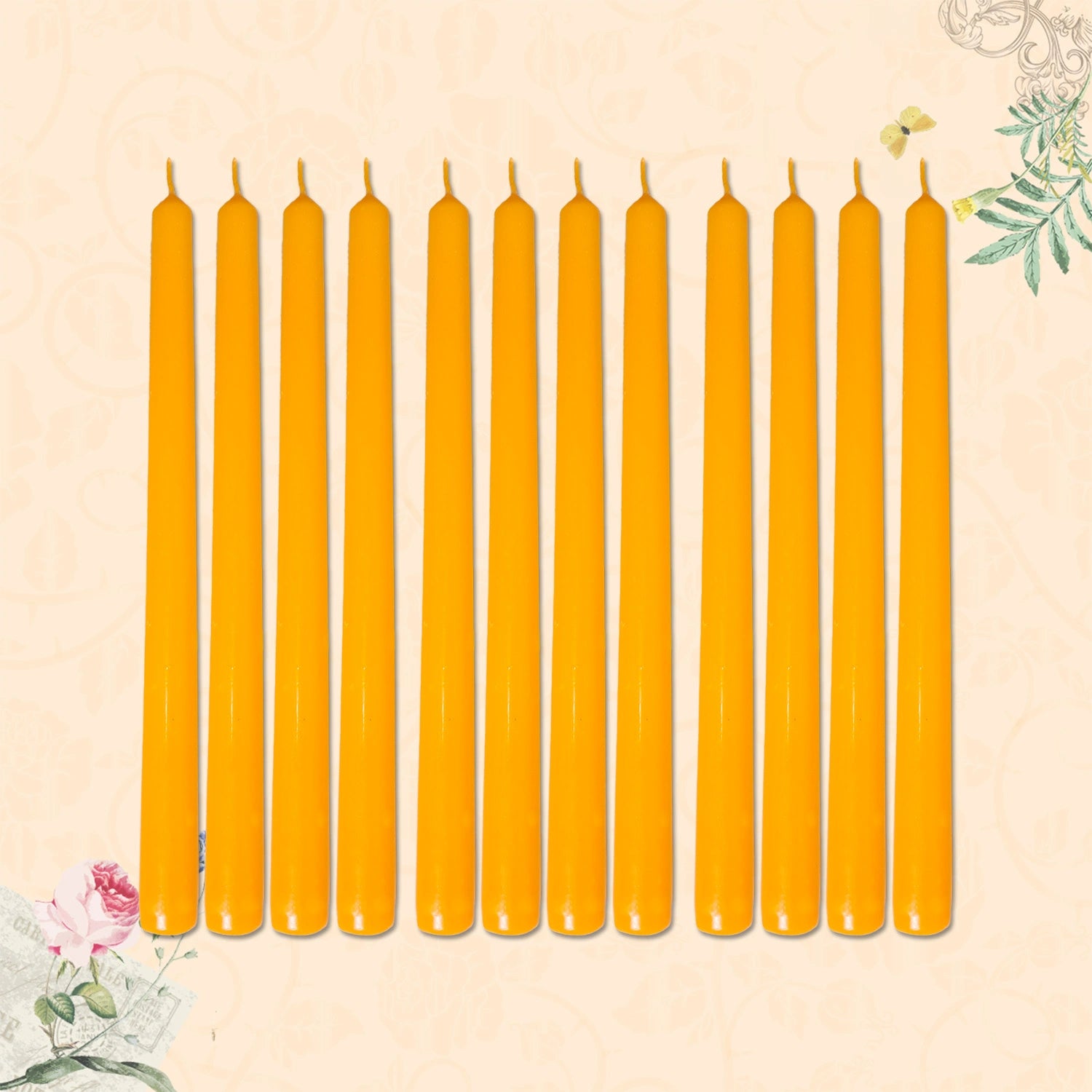 10" Premium Taper Candles (Set of 12) | Marigold