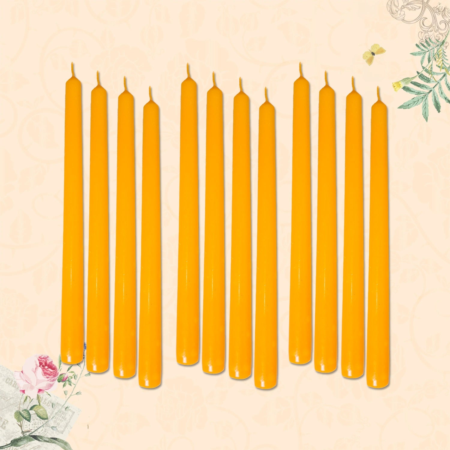 10" Premium Taper Candles (Set of 12) | Marigold