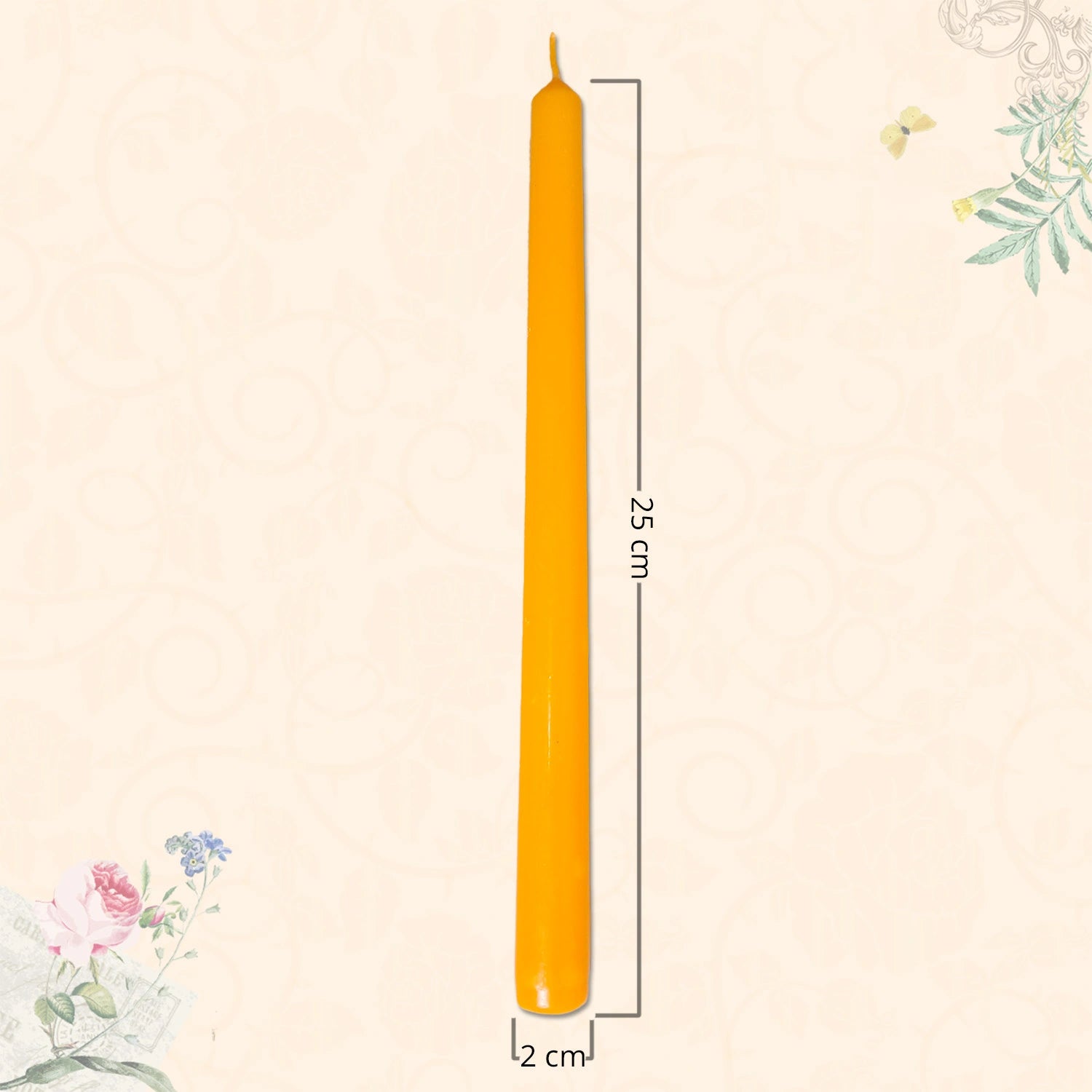 10" Premium Taper Candles (Set of 12) | Marigold