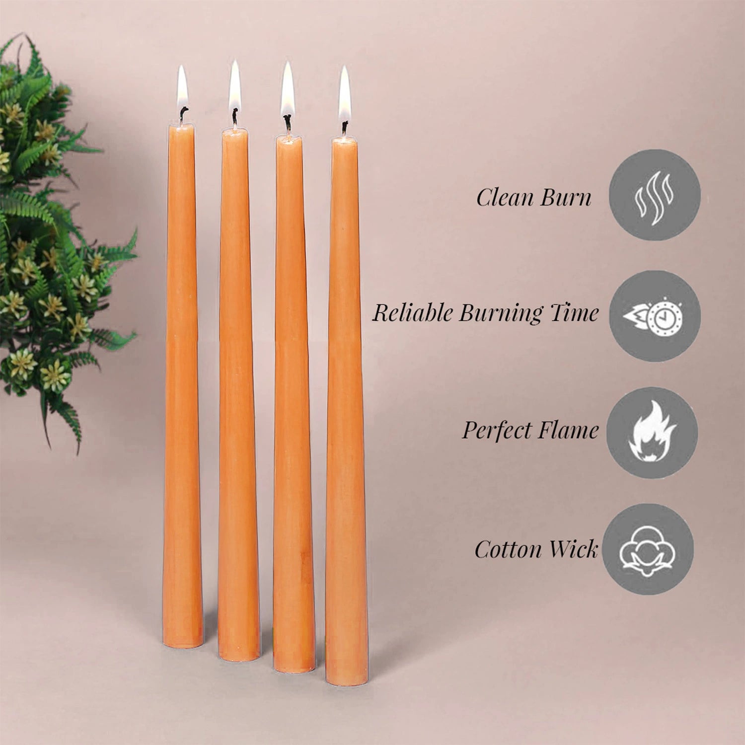 10" Premium Taper Candles (Set of 12) | Marigold