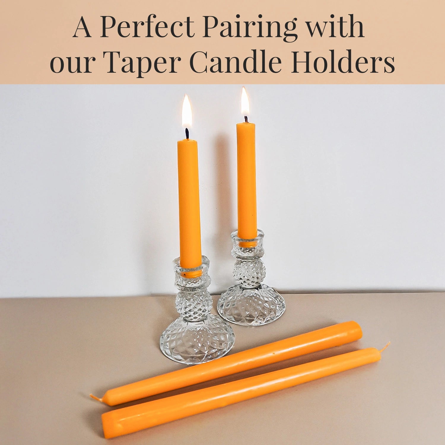 10" Premium Taper Candles (Set of 12) | Marigold