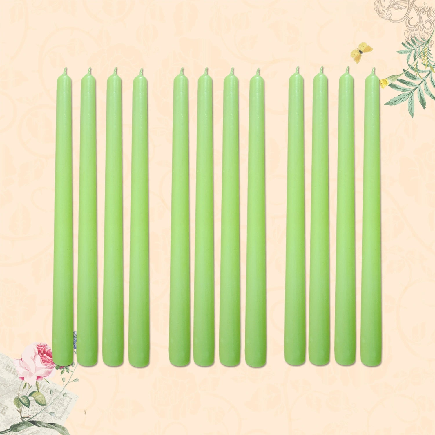 10" Premium Taper Candles (Set of 12) | Sage