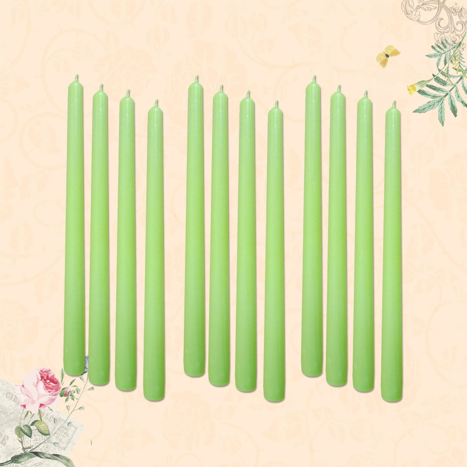 10" Premium Taper Candles (Set of 12) | Sage