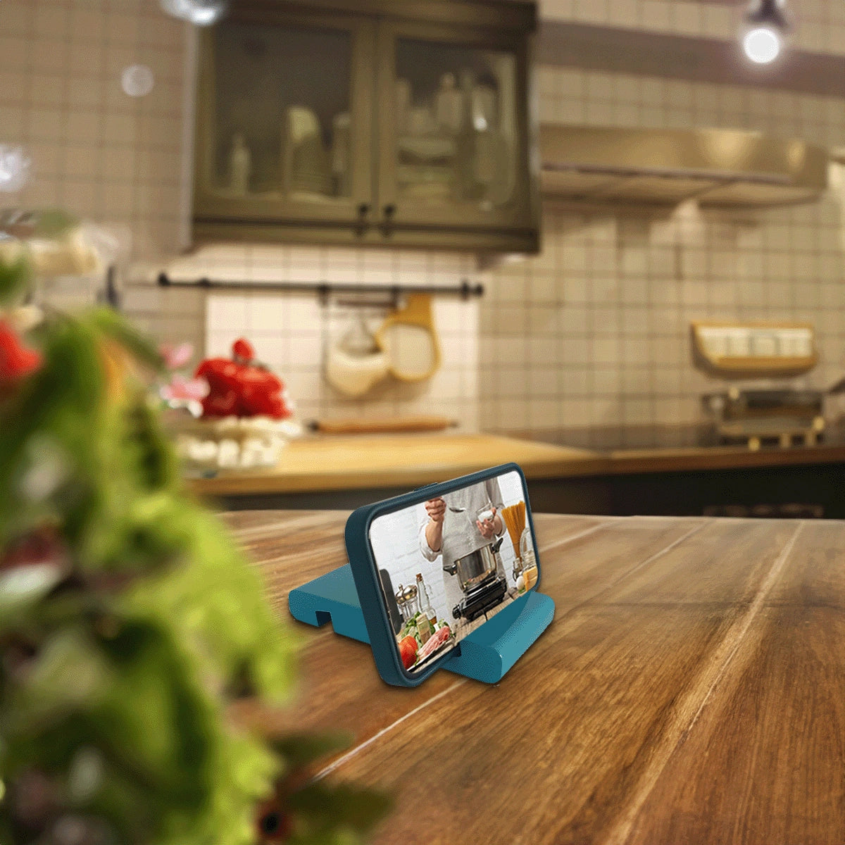 Classic Handcrafted Solid  Turquoise Wooden Serving Trays 12x8 Inch