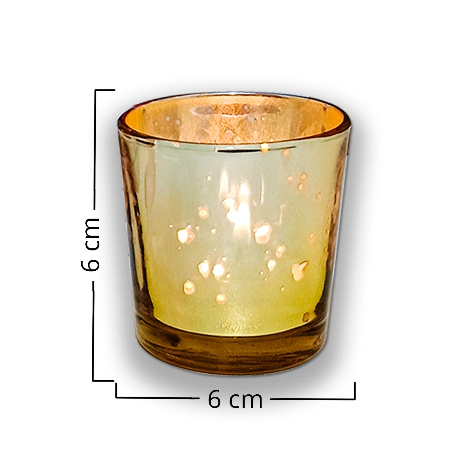 Glass Votive Holders (Set of 3) | Gold