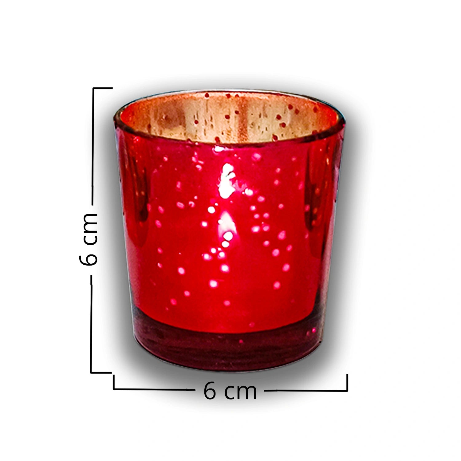 Glass Votive Holders (Set of 3) | Red