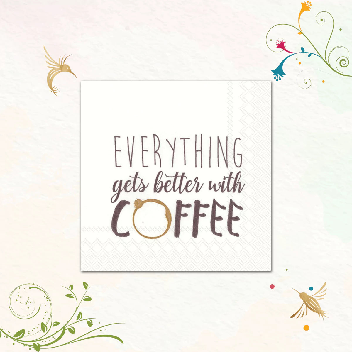 … Better With Coffee (Brown) Cocktail Napkins | IHR C774630