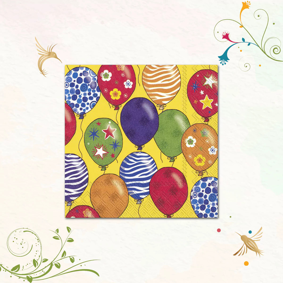 Party Balloons (Yellow) | Cocktail Napkins | IHR C783870