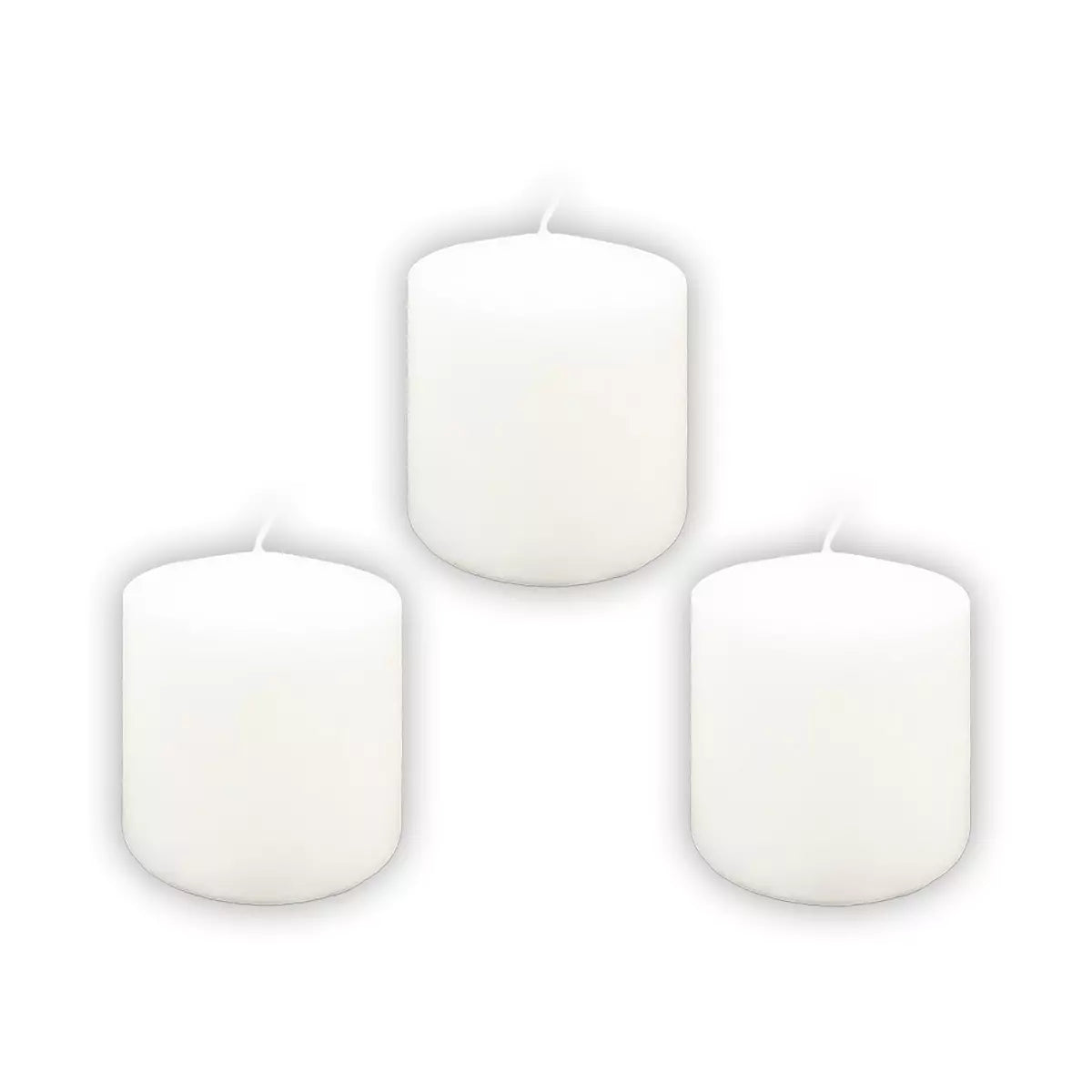 Chunky Candles (Set of 3) | Classic White