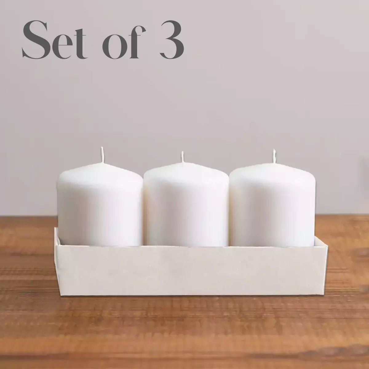 Chunky Candles (Set of 3) | Classic White