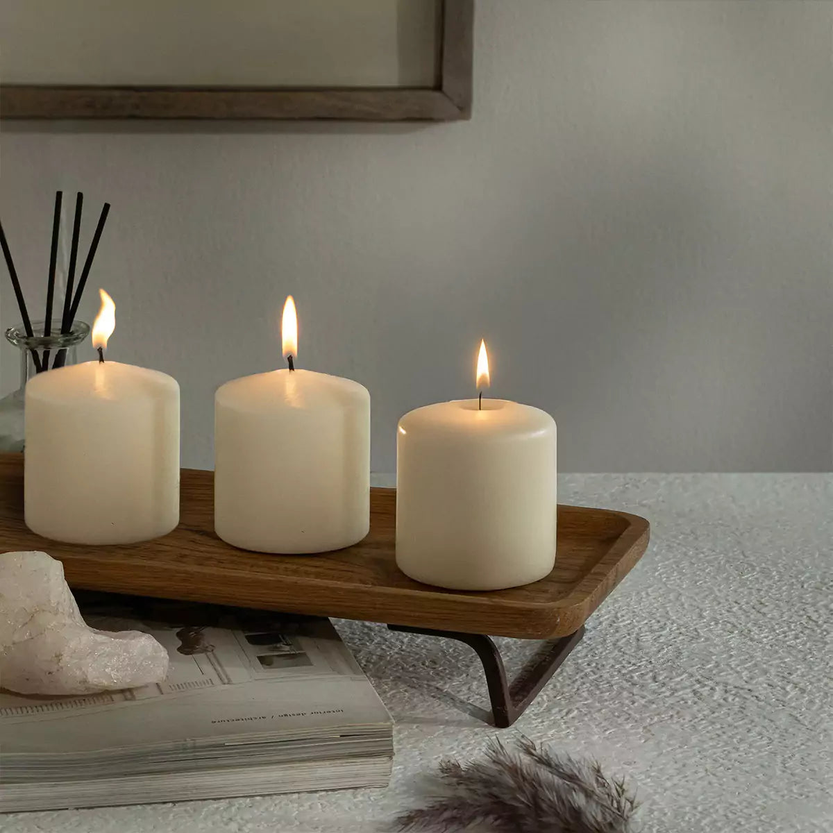 Chunky Candles (Set of 3) | Classic White