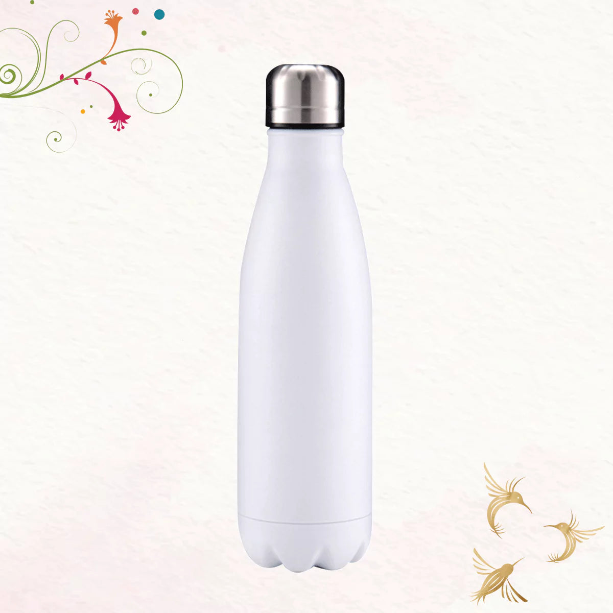 Eggshell White Thermal Insulated Steel Bottles | Craftslane