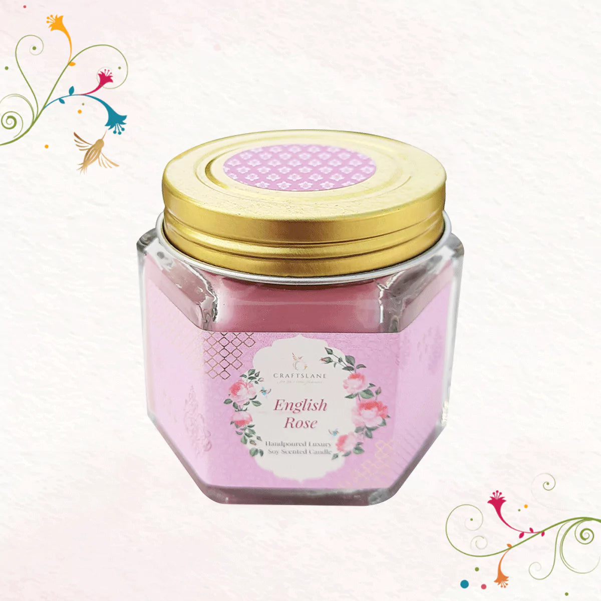 English Rose Soy Wax Scented Candles