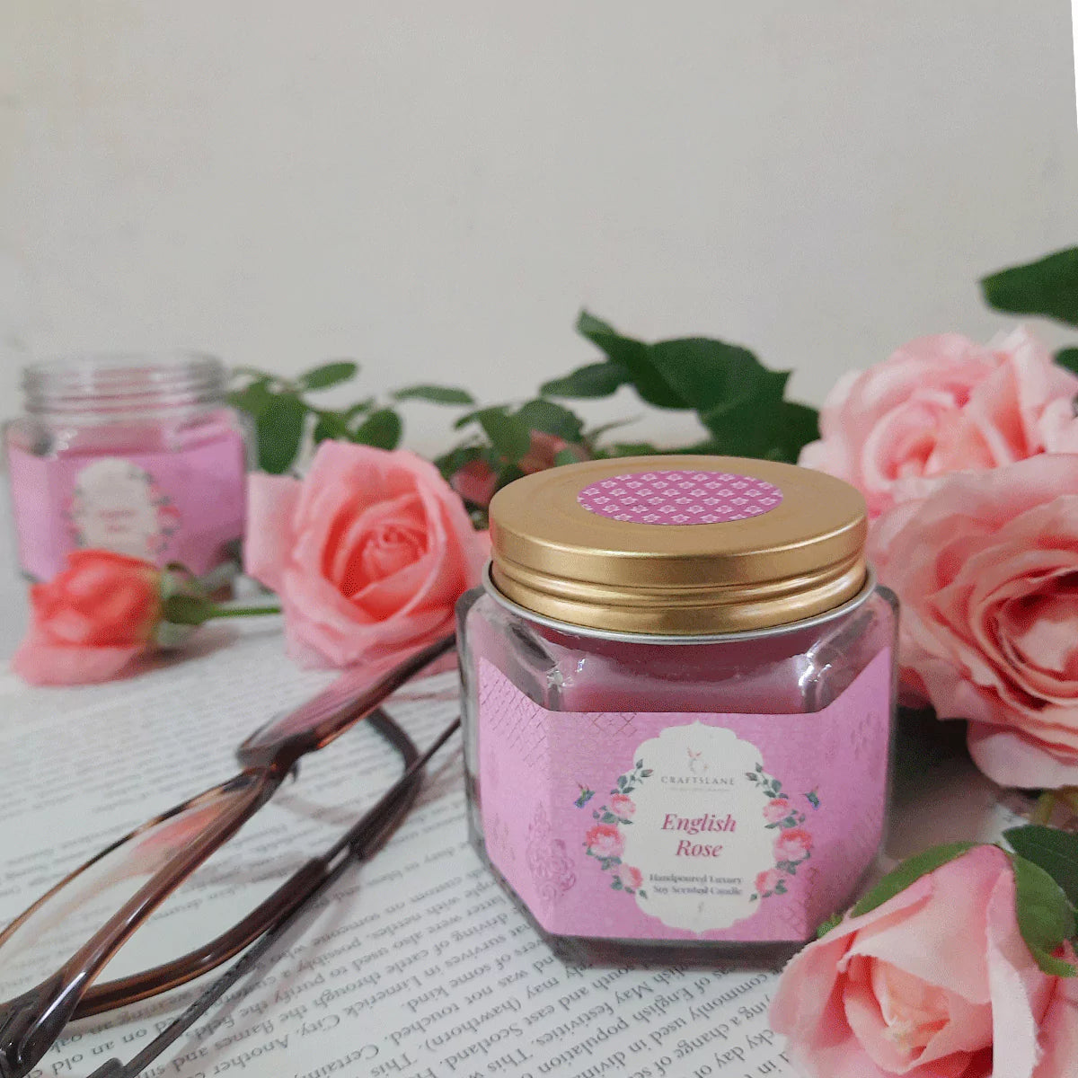 English Rose Soy Wax Scented Candles