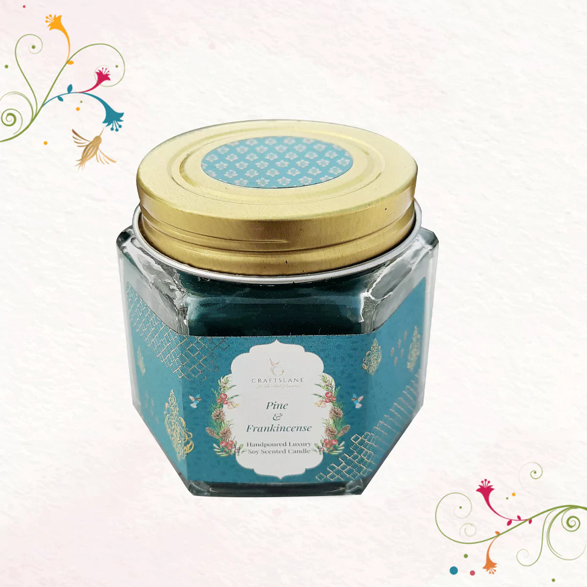 Mulled Wine, English Rose, Pine & Frankincense Soy Wax Scented Candles Gift Pack