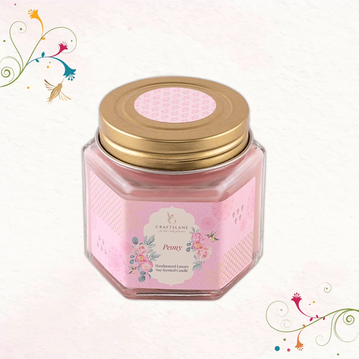 Peony Soy Wax Scented Candles