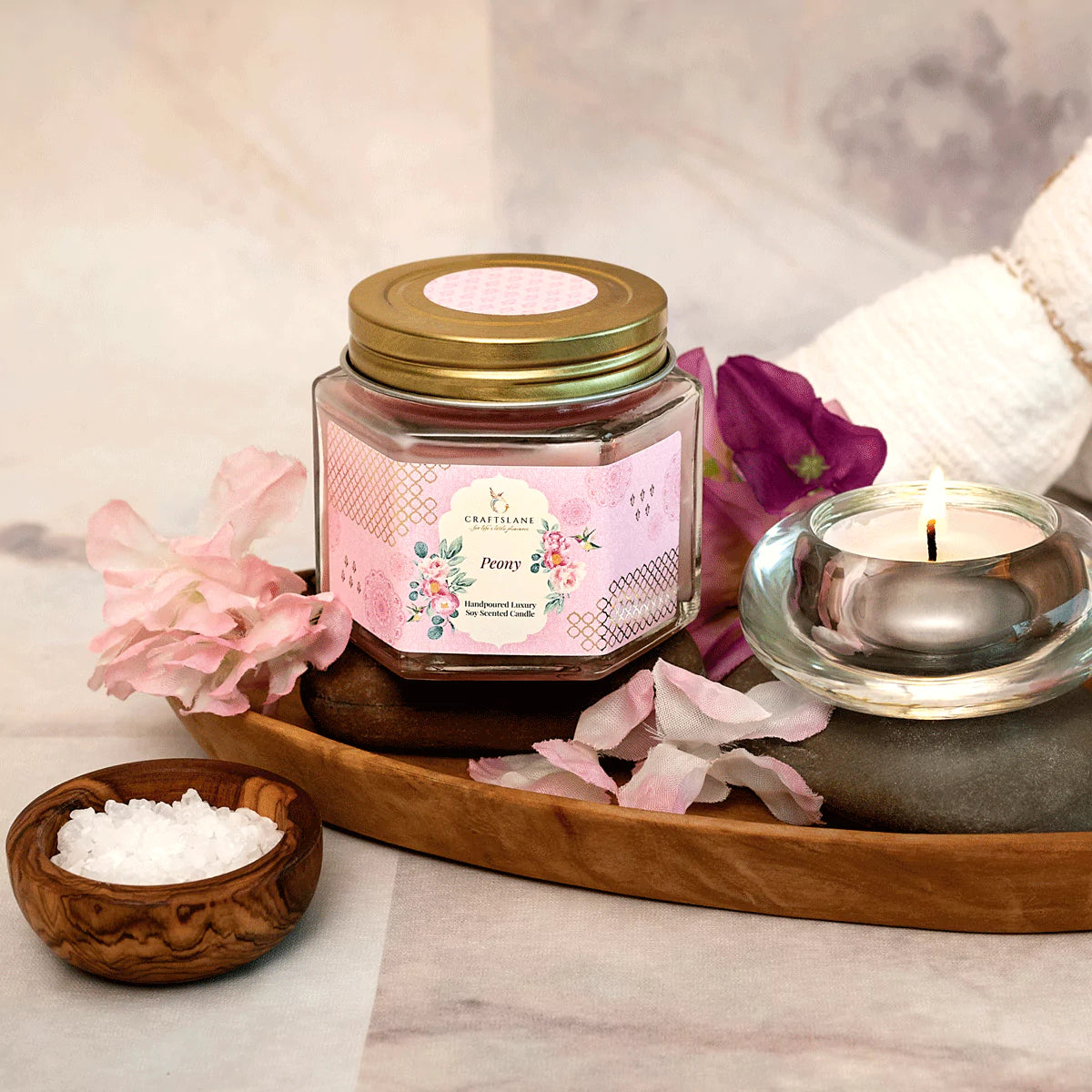 Peony Soy Wax Scented Candles