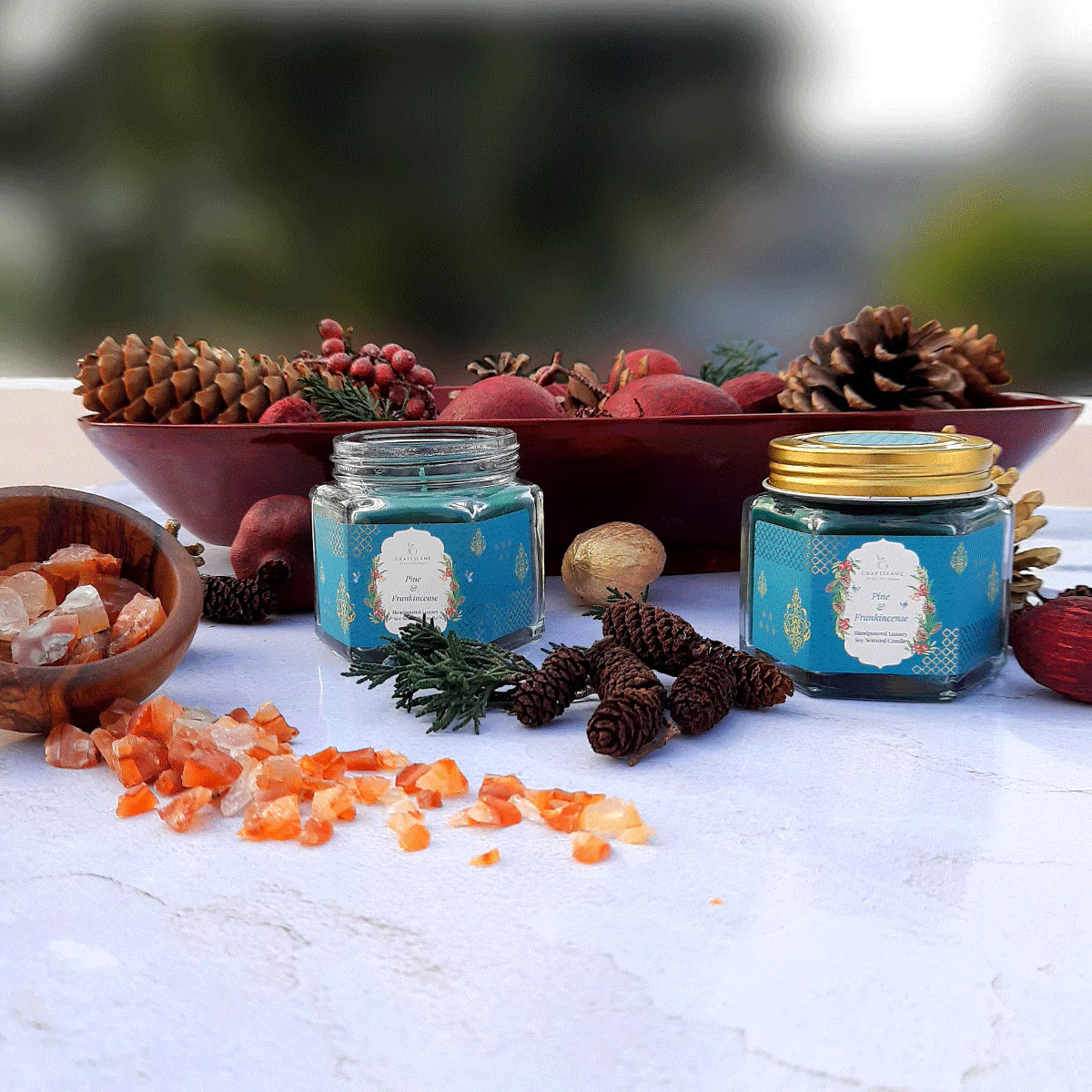 Pine & Frankincense Soy Wax Scented Candles