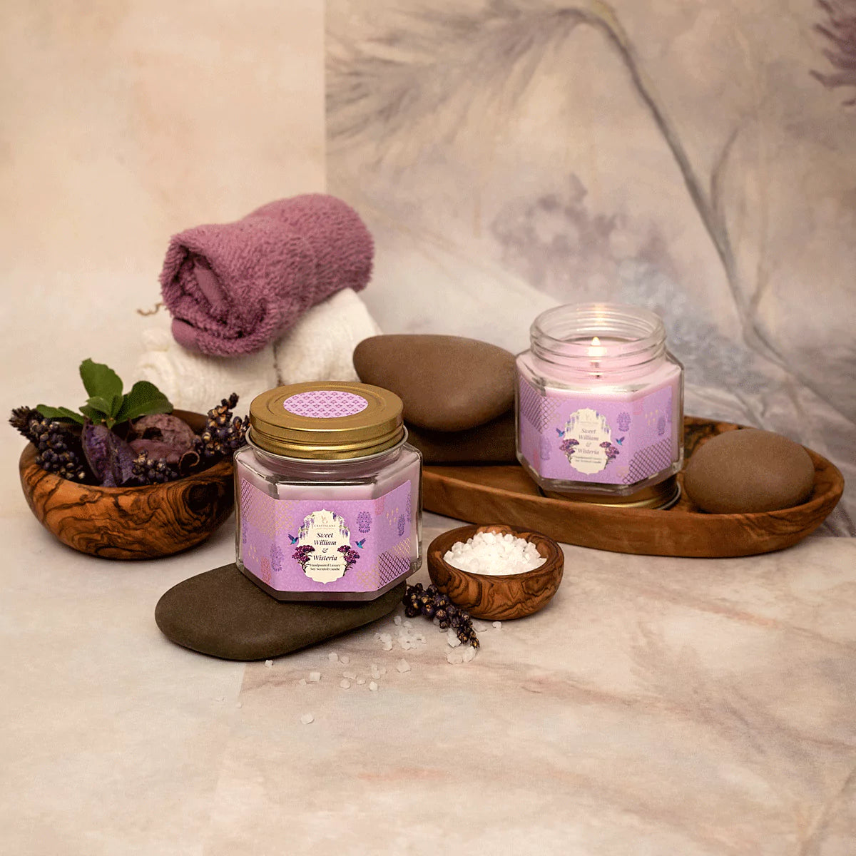 Sweet William & Wisteria Soy Wax Scented Candles