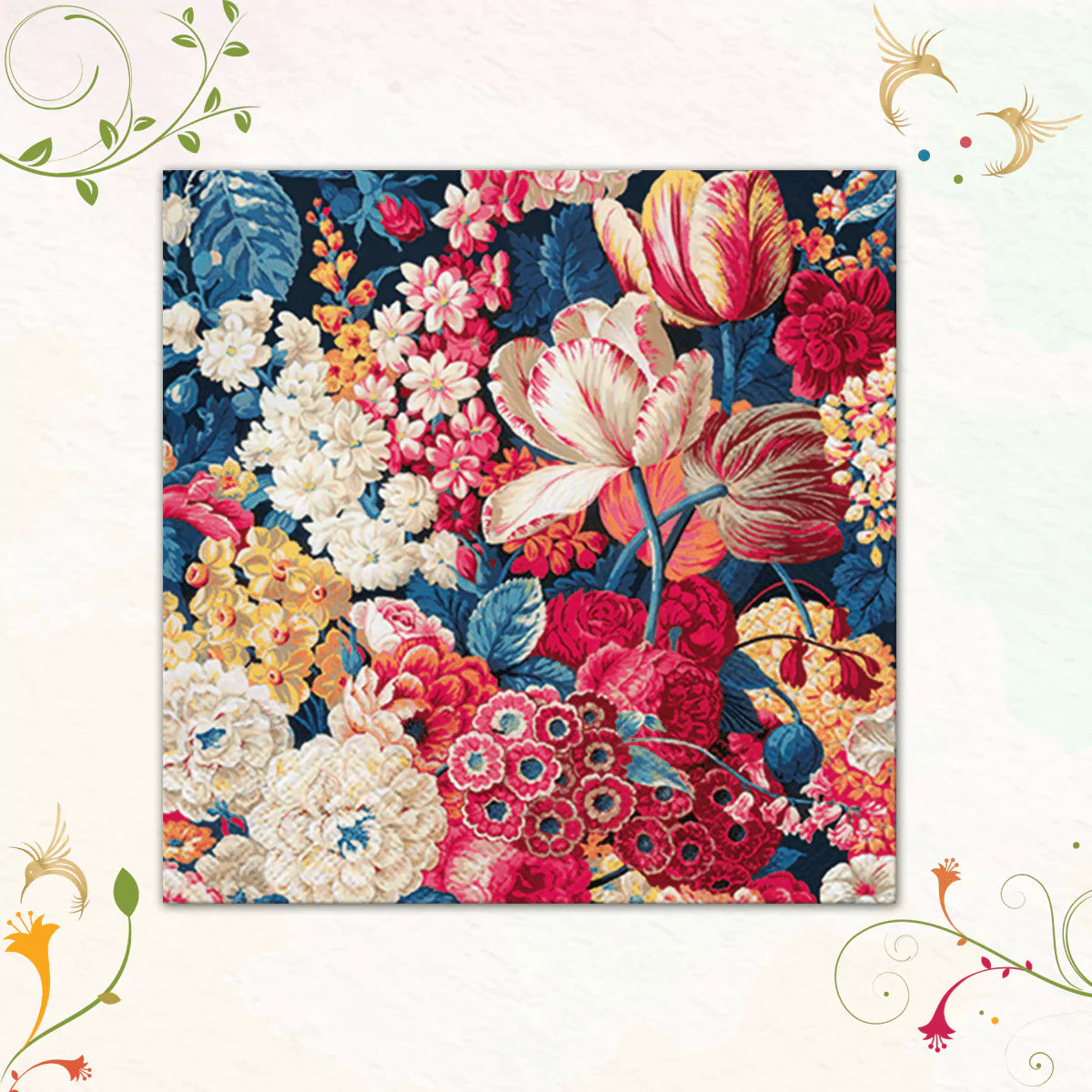 Roses on Velvet Paper Napkins | PAW SDL90200