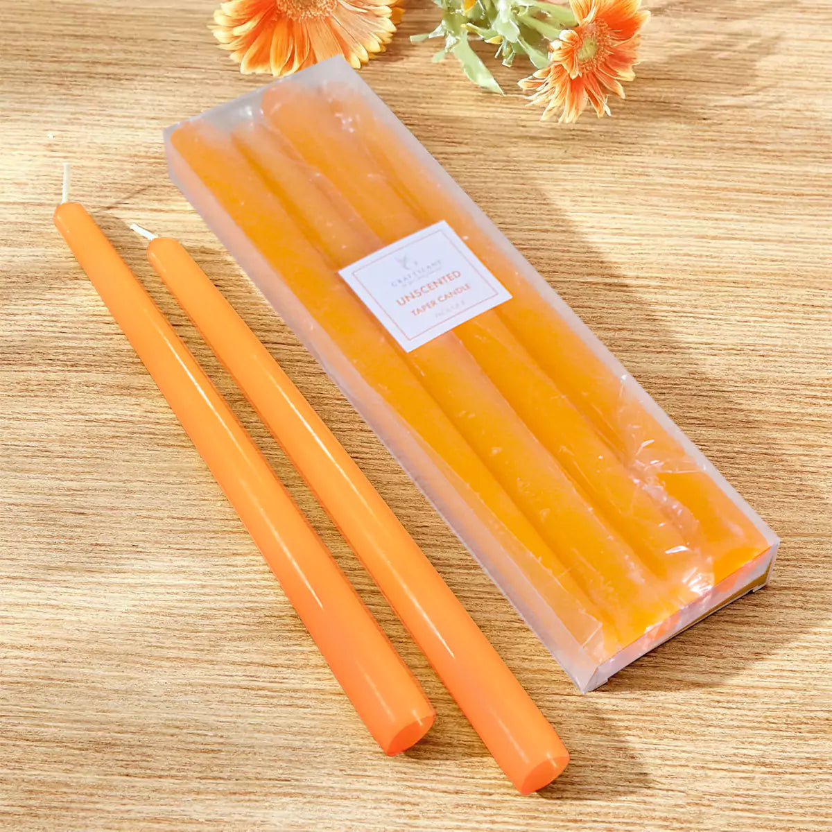 10" Premium Taper Candles (Set of 4) | Marigold